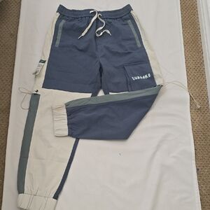 AELFRIC EDEN Blue and Cream Jogger Pants S